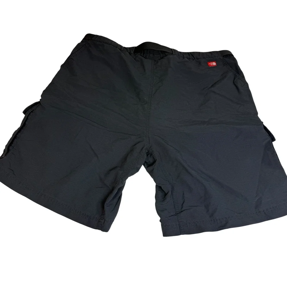 The North Face Mens Cargo Shorts Dark Gray Nylon Hiking Belted Size L 2865